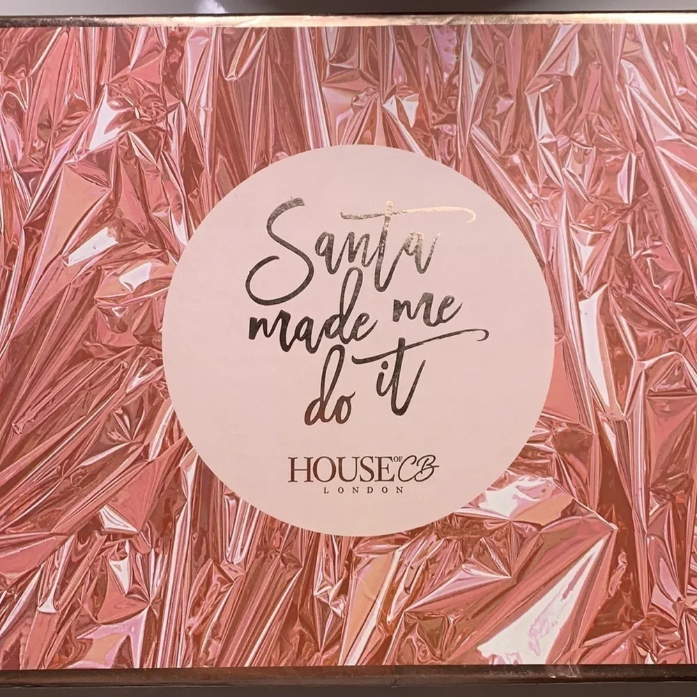 House of CB London Santa Made me do it pink holiday gift box